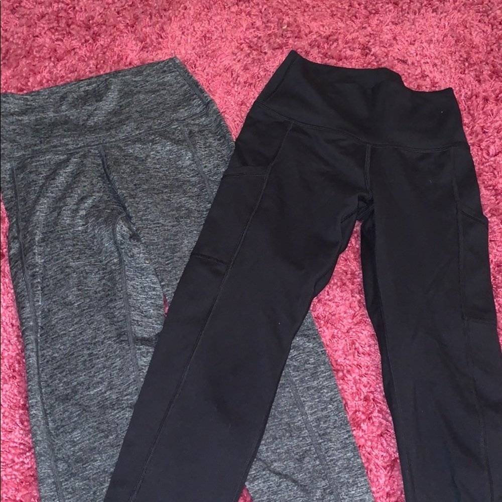 arie leggings-black and grey